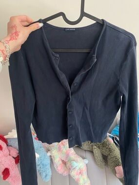 Brandy Melville Button-Up Ribbed Cardigan